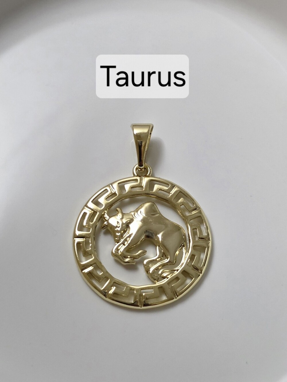 Zodiac Taurus Design Sign Pendant